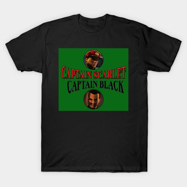 Captain Scarlet & Captain Black T-Shirt by The Black Panther